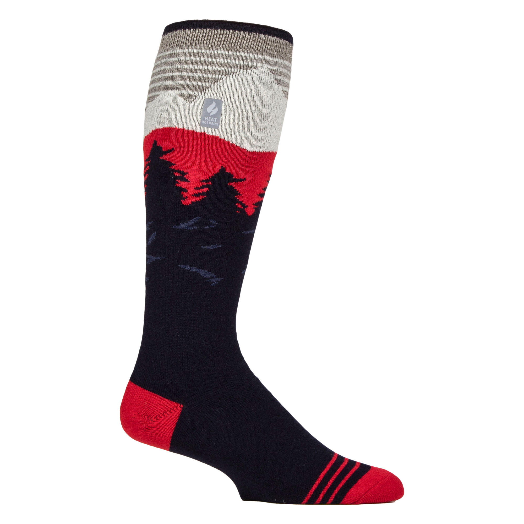 HEAT HOLDERS Mens Thin Warm Winter Knee High Lightweight Thermal Ski Socks