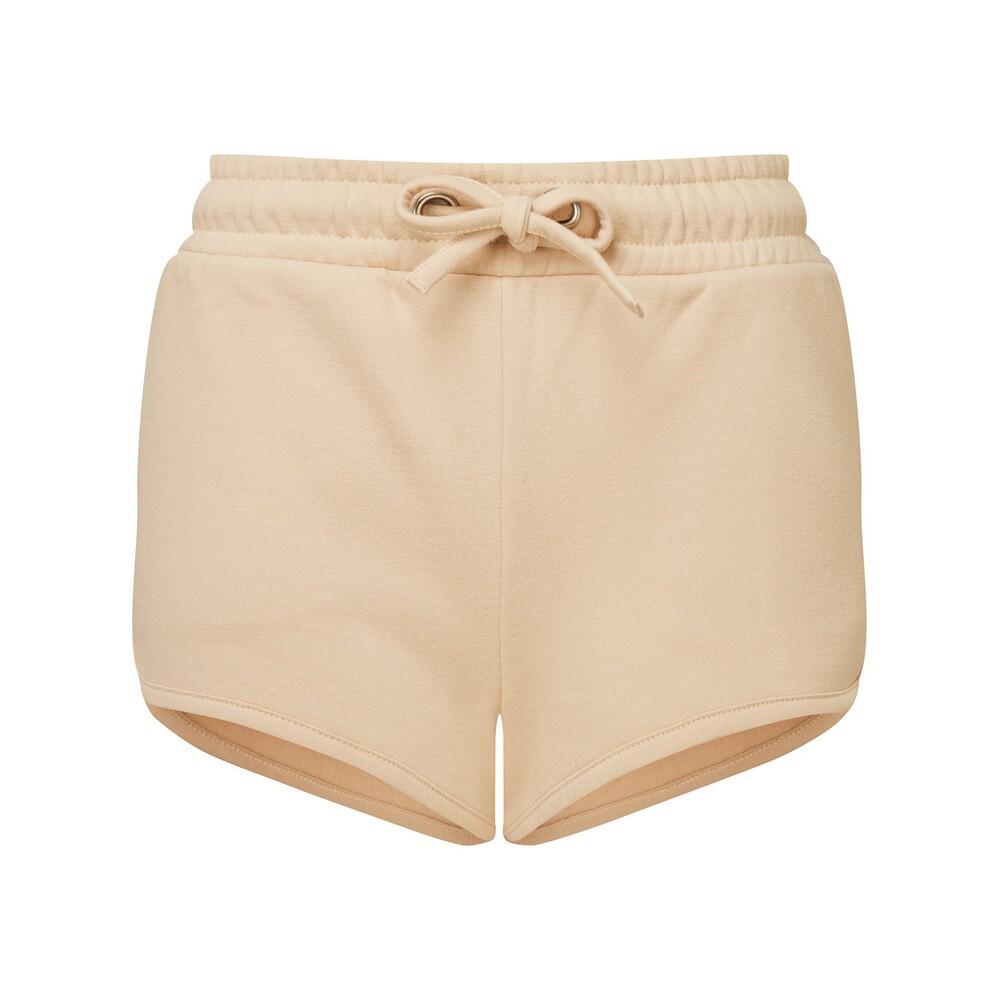 TRIDRI Womens/Ladies Retro Sweat Shorts (Nude)