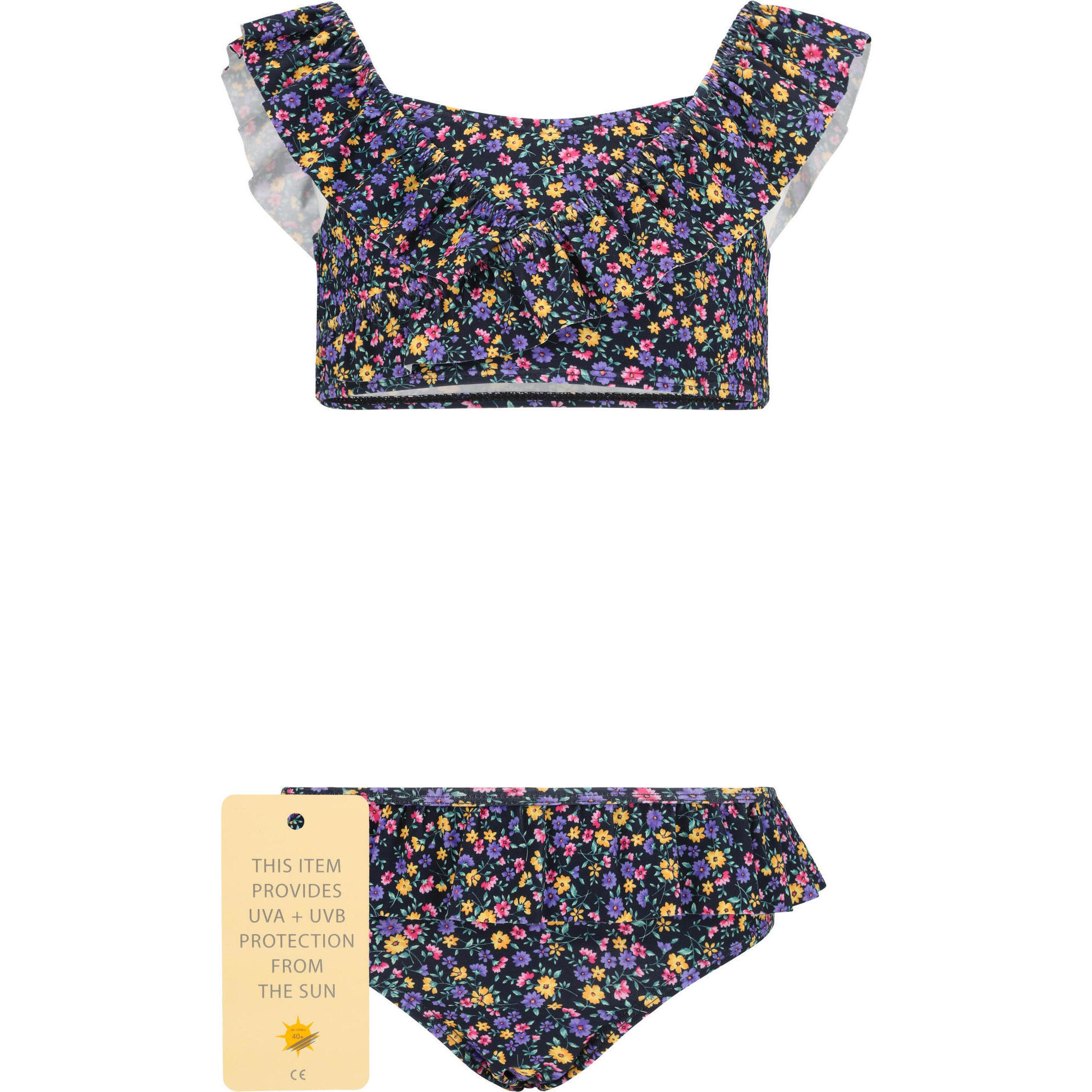 Zigzag - Bikini Tropical - Maillot De Bain 1 Pièce - Noir|violet -  4 À 6 Ans - Decathlon