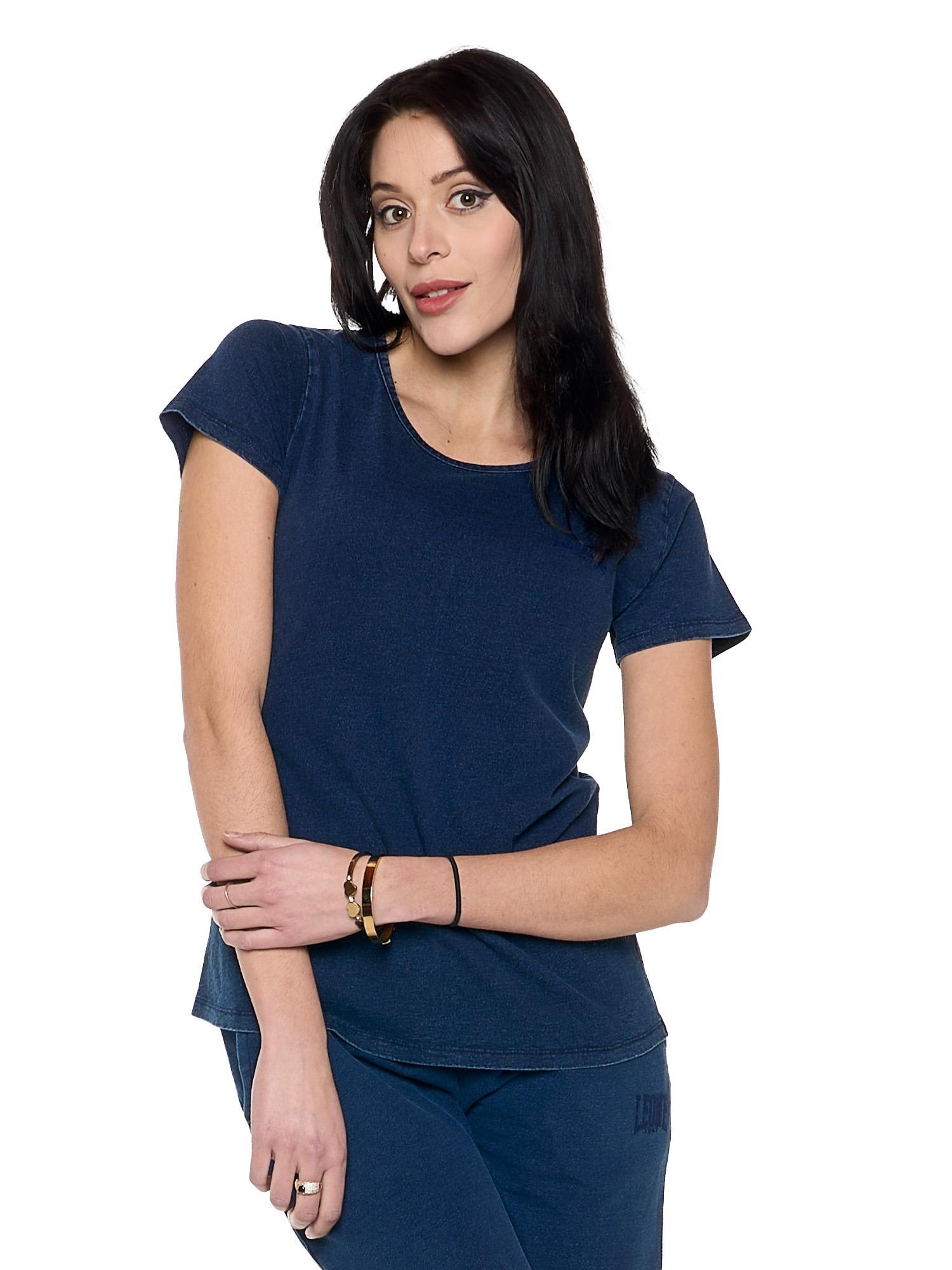Camiseta mujer denim manga corta "Indigo" 5/5