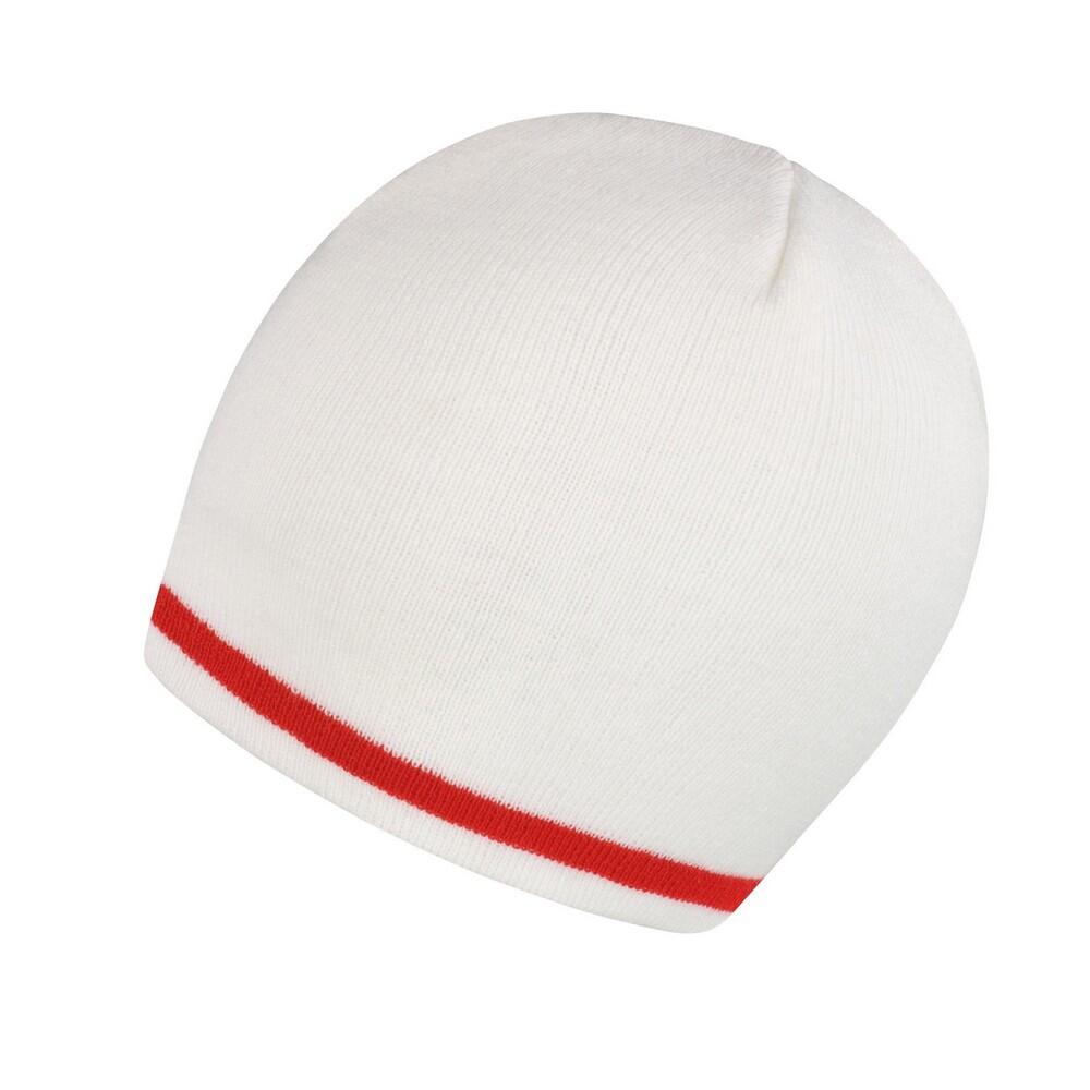 Gorro nacional unissexo para adultos (Branco / Vermelho) 3/3