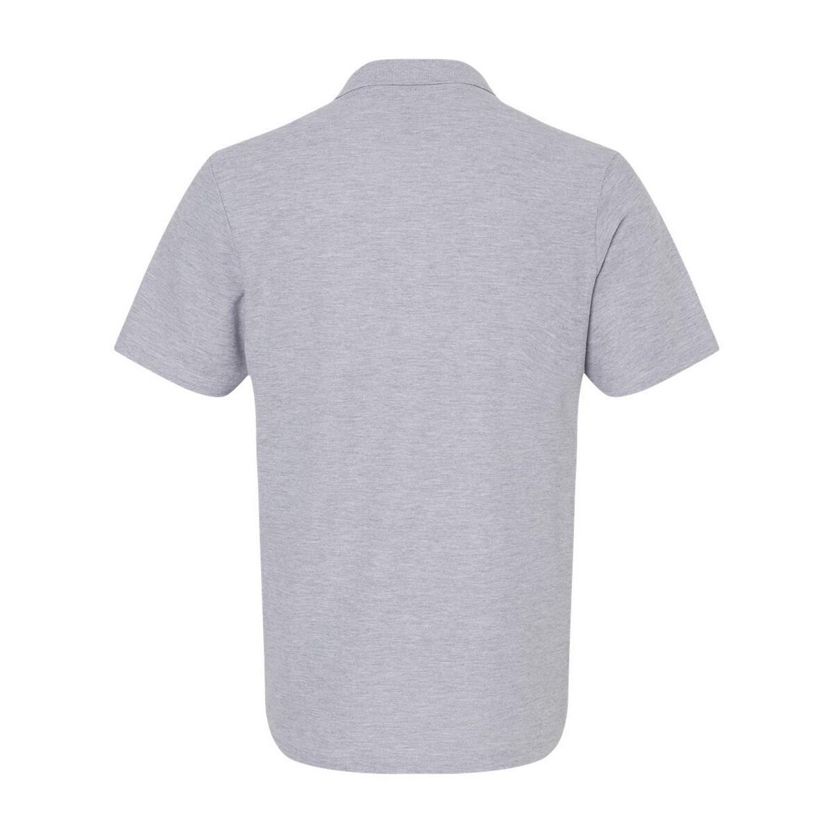 Camisa pólo Softstyle Pique unissexo para adultos (Marl cinzento claro) 2/3