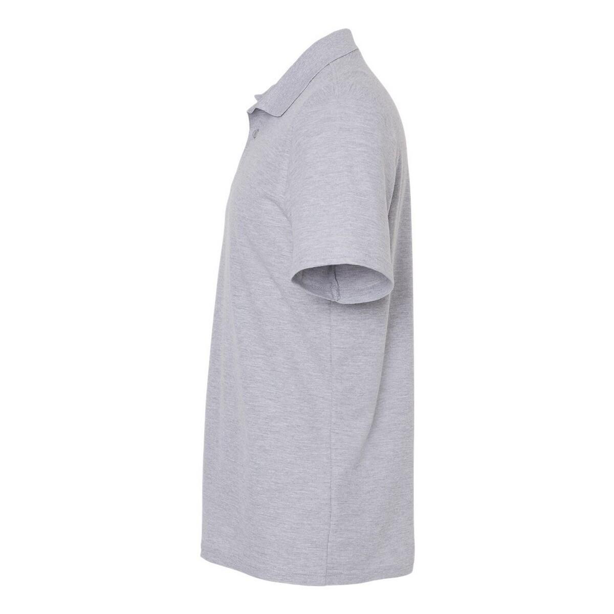Camisa pólo Softstyle Pique unissexo para adultos (Marl cinzento claro) 3/3