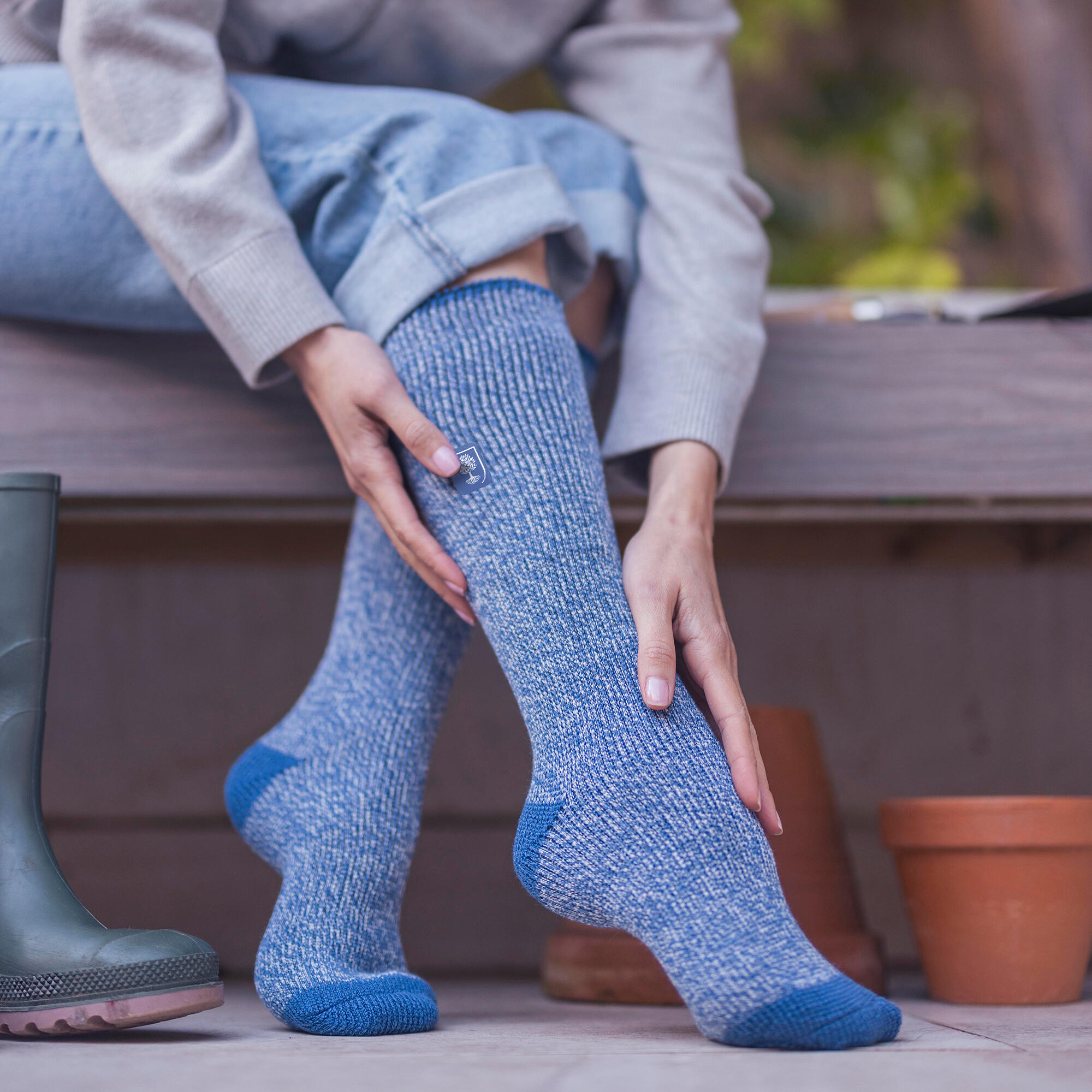 Womens Thermal Welly Socks | Long Knee High Thick Boot Socks 3/3