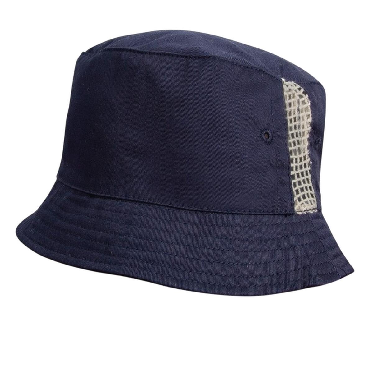 Chapéu de balde Deluxe Washed Cotton Mesh Panel (Azul Marinho) 2/2