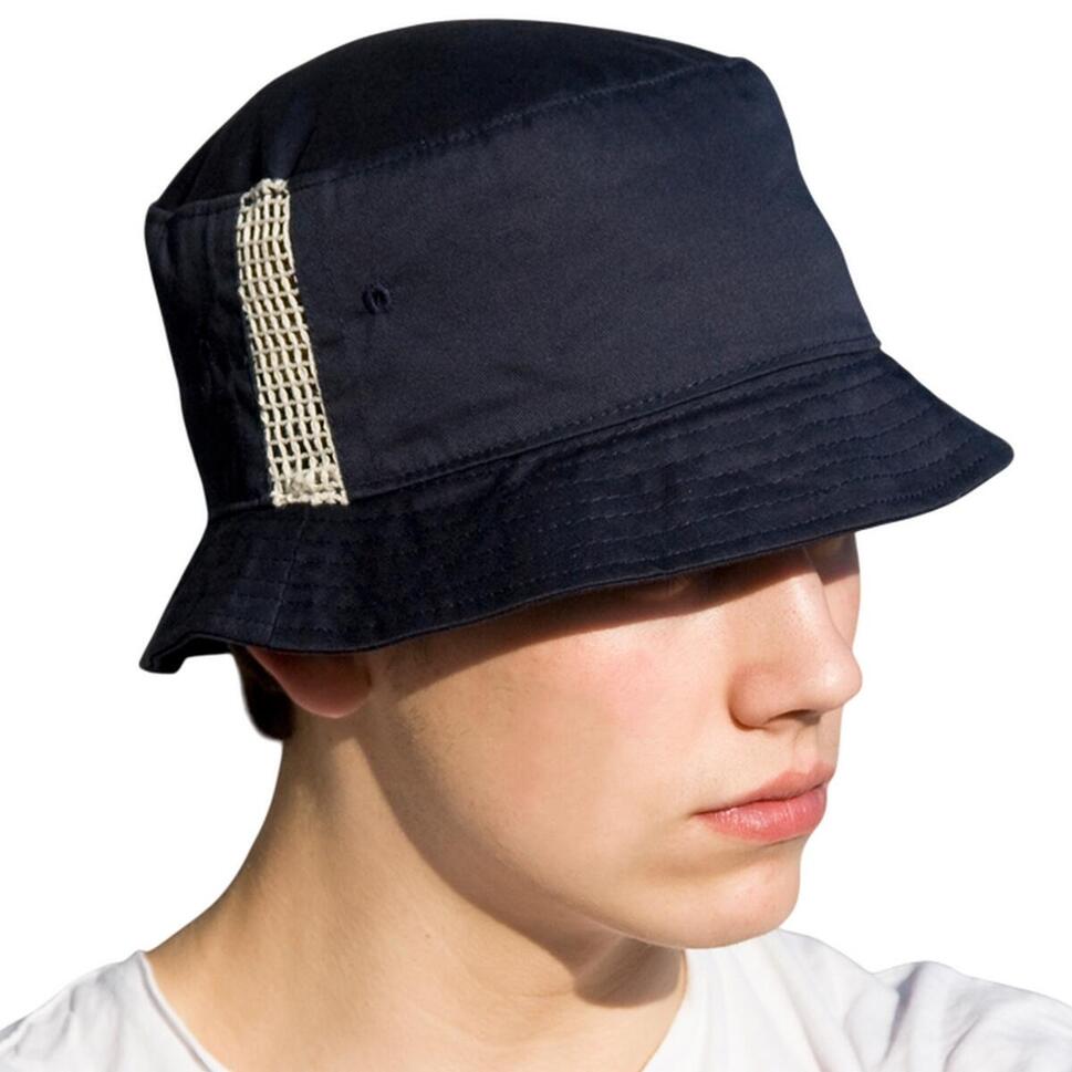 Deluxe Washed Cotton Mesh Panel Bucket Hat