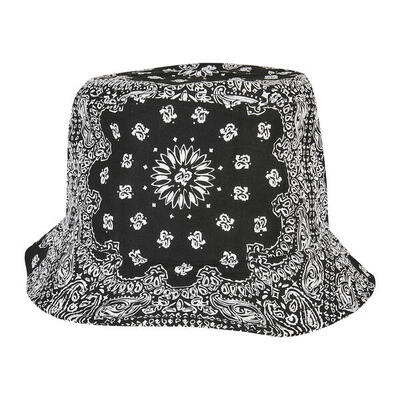 Cappello A Secchiello Stampa Bandana Flexfit Nero
