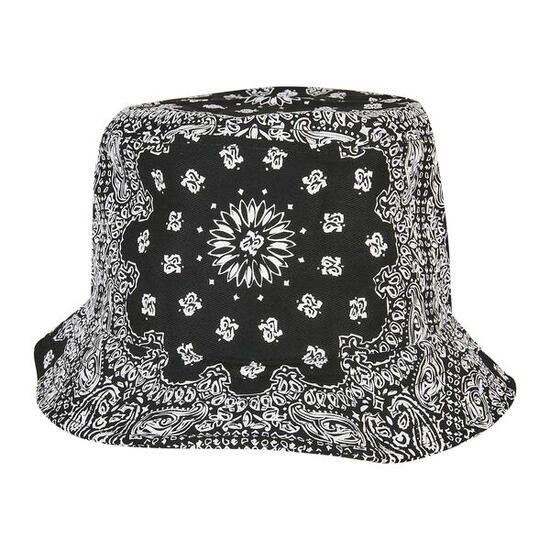 Cappello A Secchiello Stampa Bandana Flexfit Nero