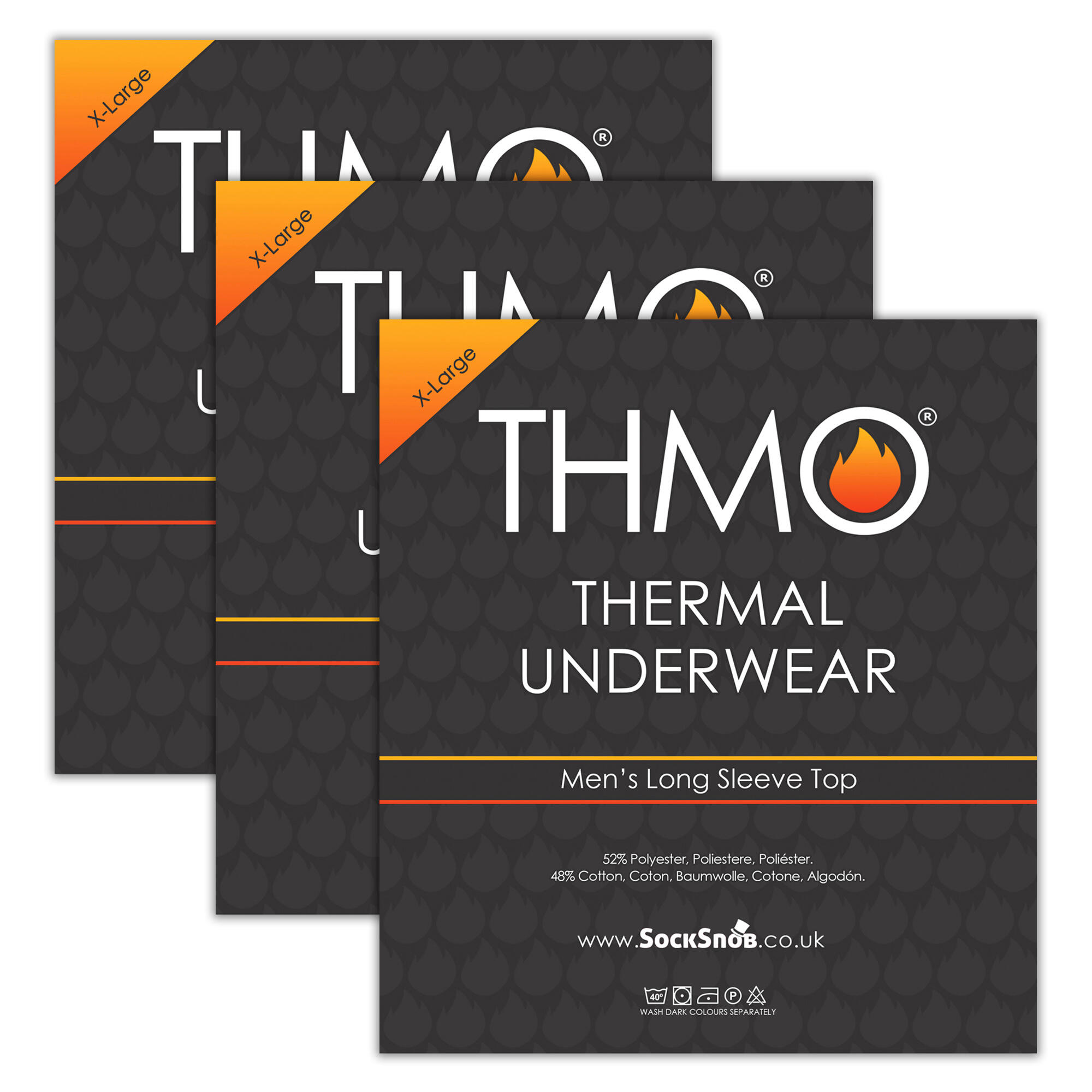 THMO - Lot de 3 T-shirt Intérieur Thermique À Manches Longues Pour Homme 2/5