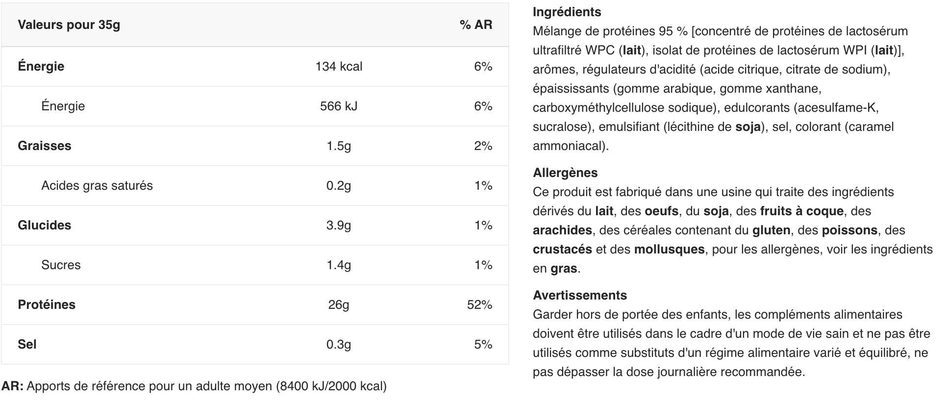 Whey concentrée - Whey Protein Complex 100% - Chocolat Caramel 2/3