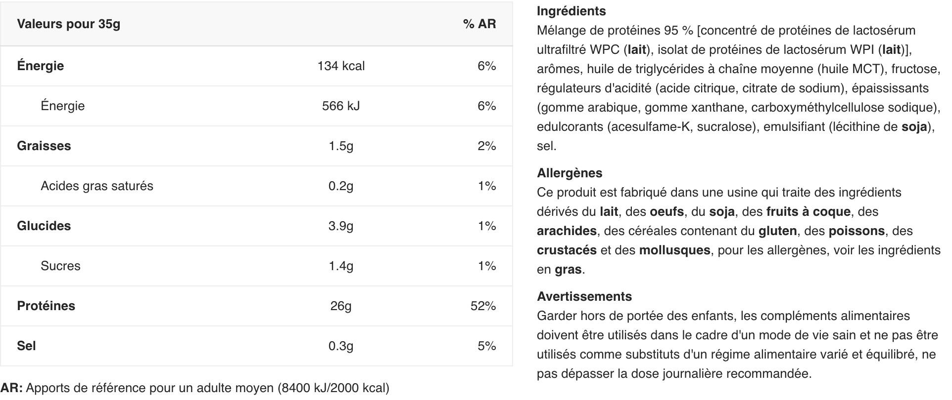 Whey concentrée - Whey Protein Complex 100% - Crème Glacée à la Vanille 2/3