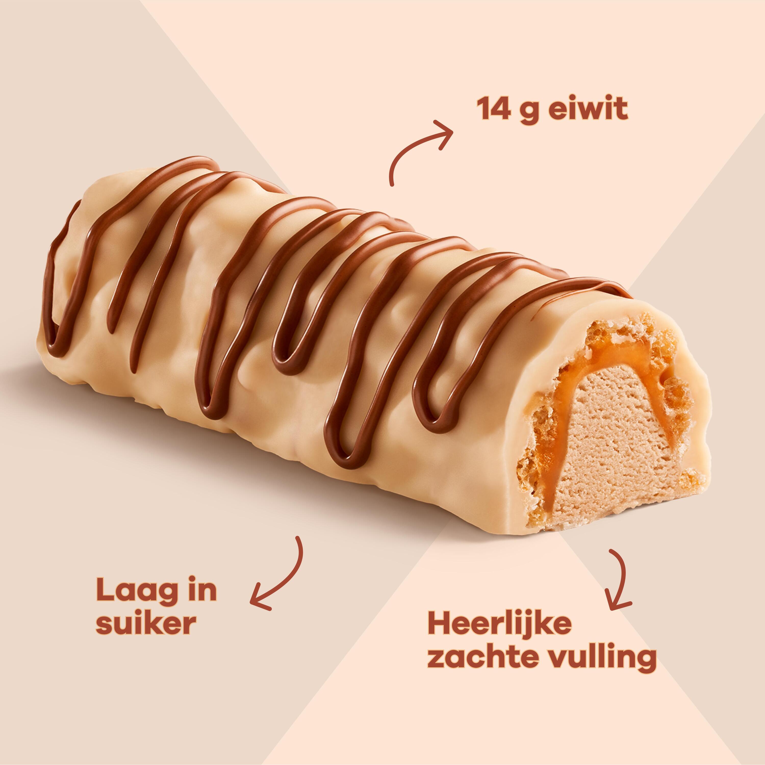 Protein Bar Crunchy - Eiwitreep - Protein Bar - Mokka/Caramel - (12 repen) 2/2