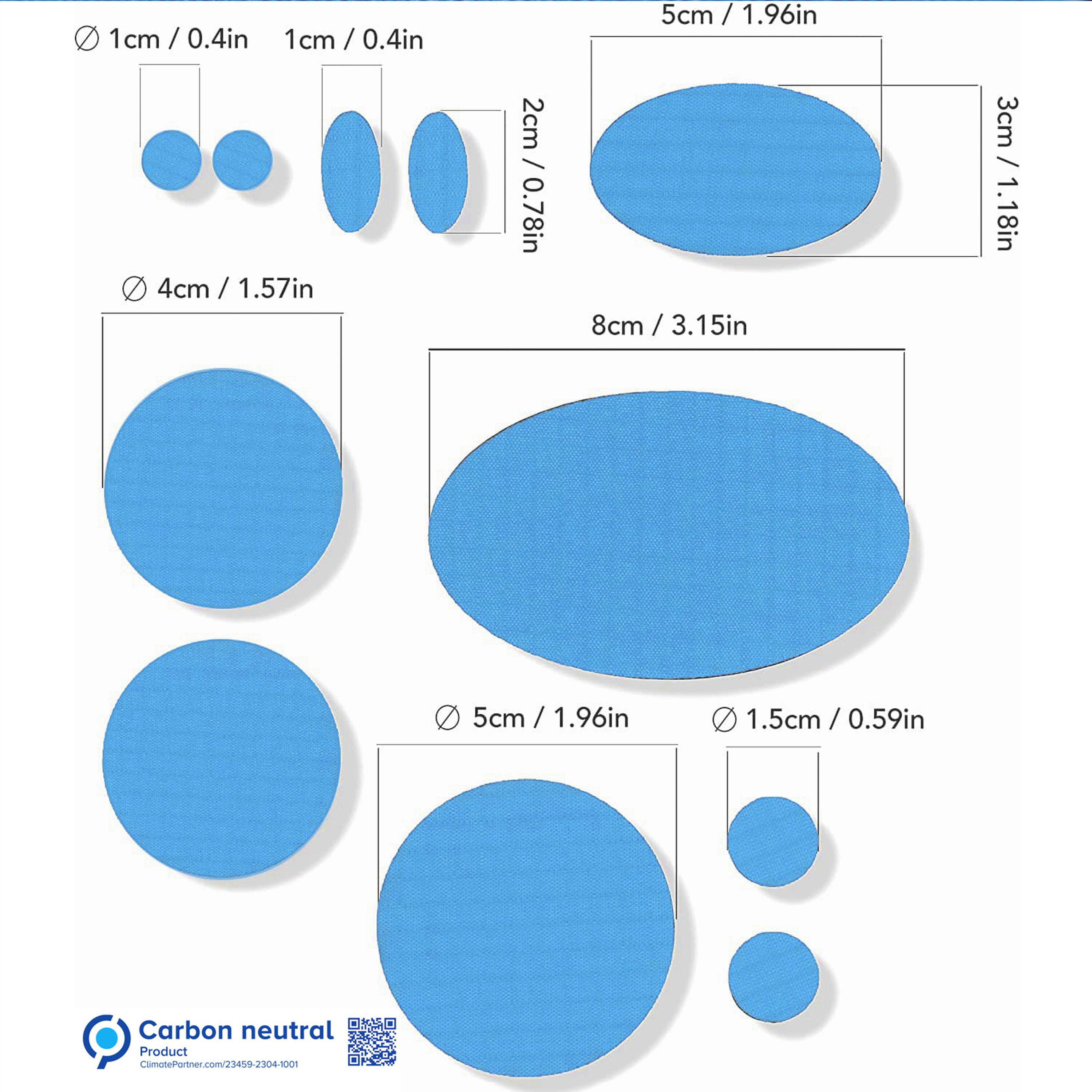 Parches de reparación para chaquetas de plumas | impermeables (azul cielo) 2/4