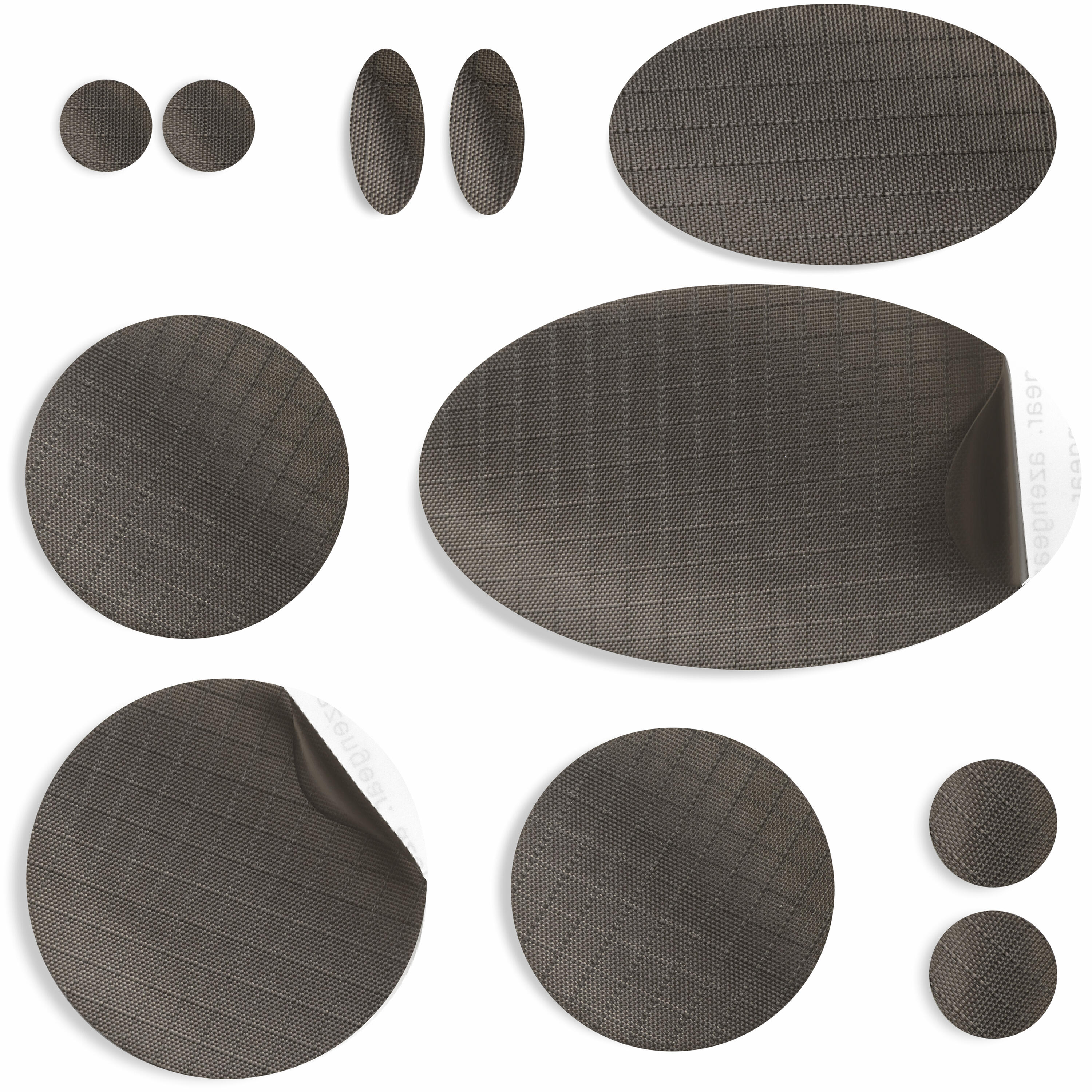 AZENGEAR Jacket Repair Patches | Waterproof, Self-Adhesive  (11Pcs, Charcoal Brown)