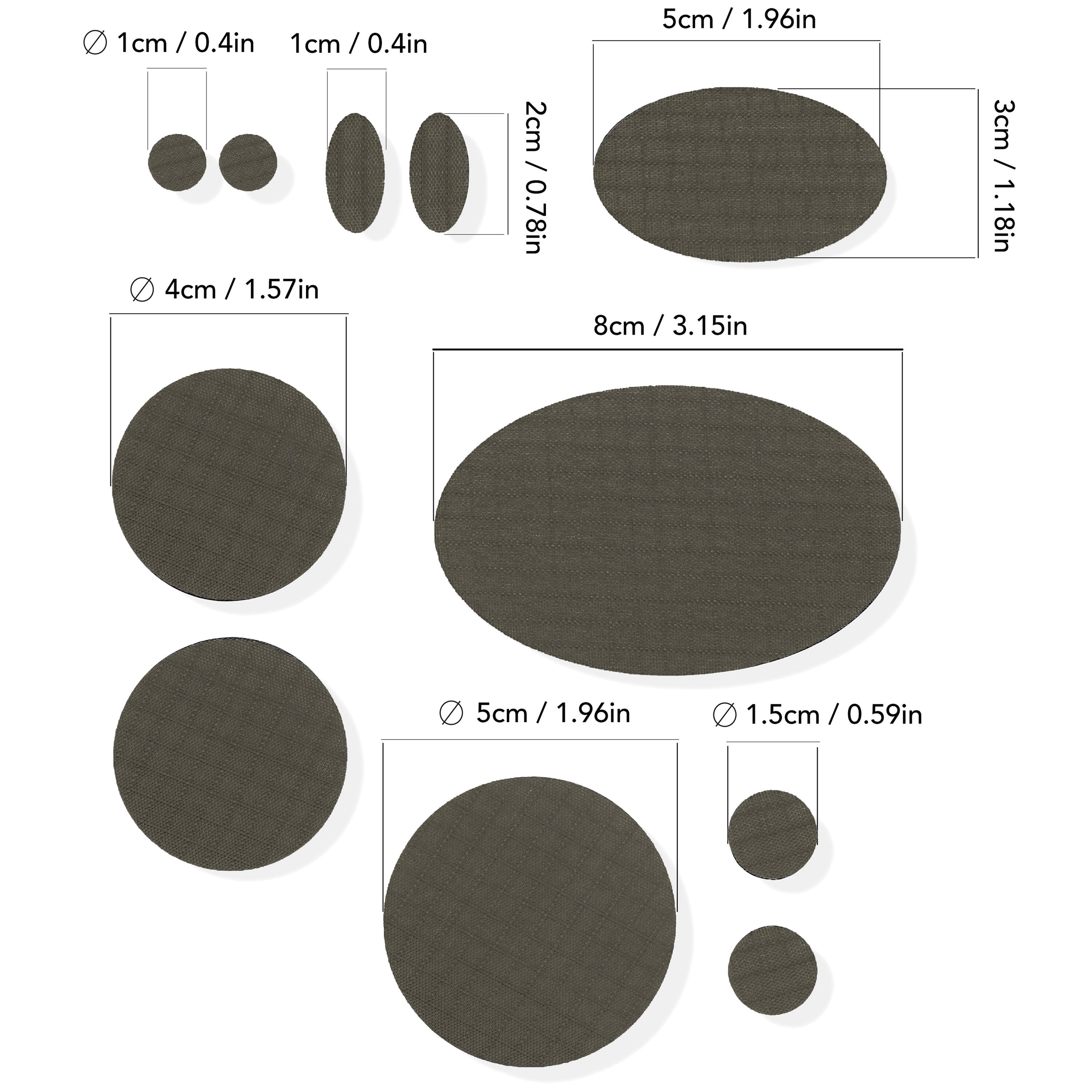 Parches de reparación para chaquetas de plumas | impermeables (marrón carbón) 3/9