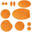 Patchs de réparation de doudoune | imperméables (orange doré)