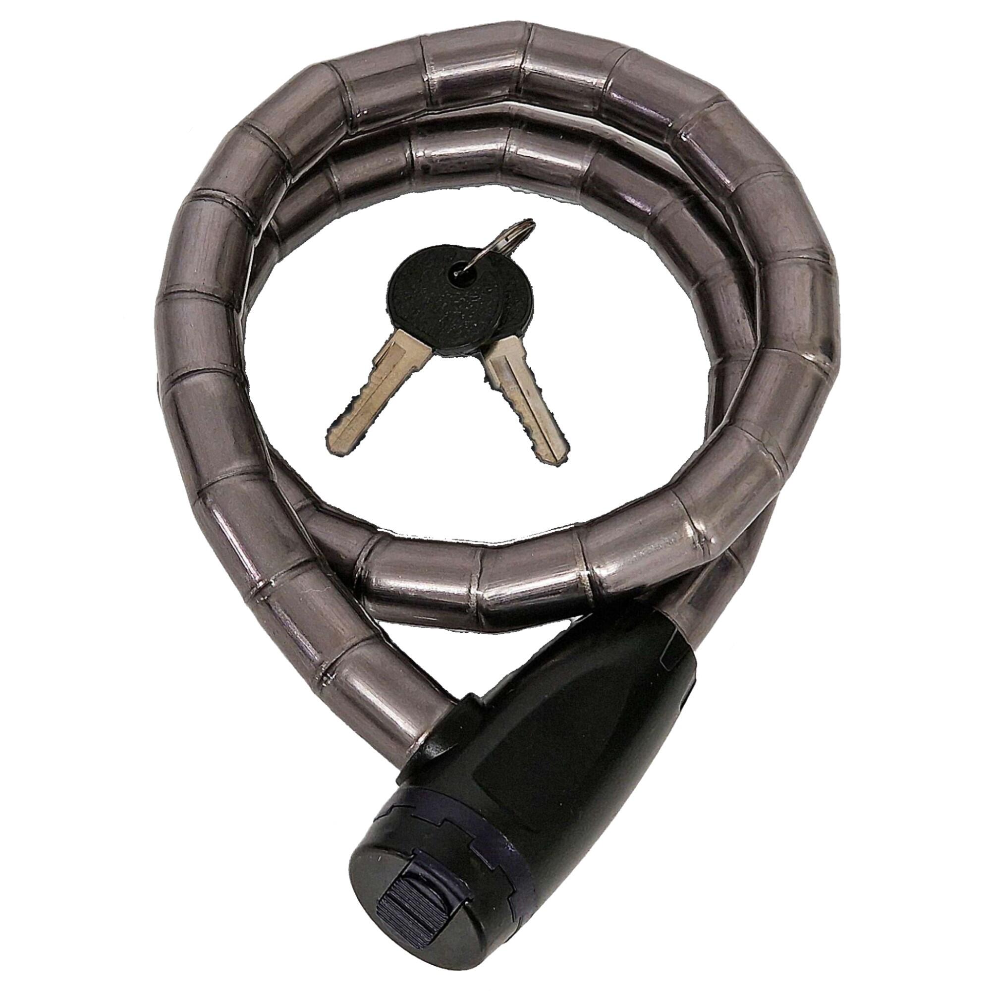 M-WAVE Armoured Cable Lock 800mm x 18mm with Keys 1/7