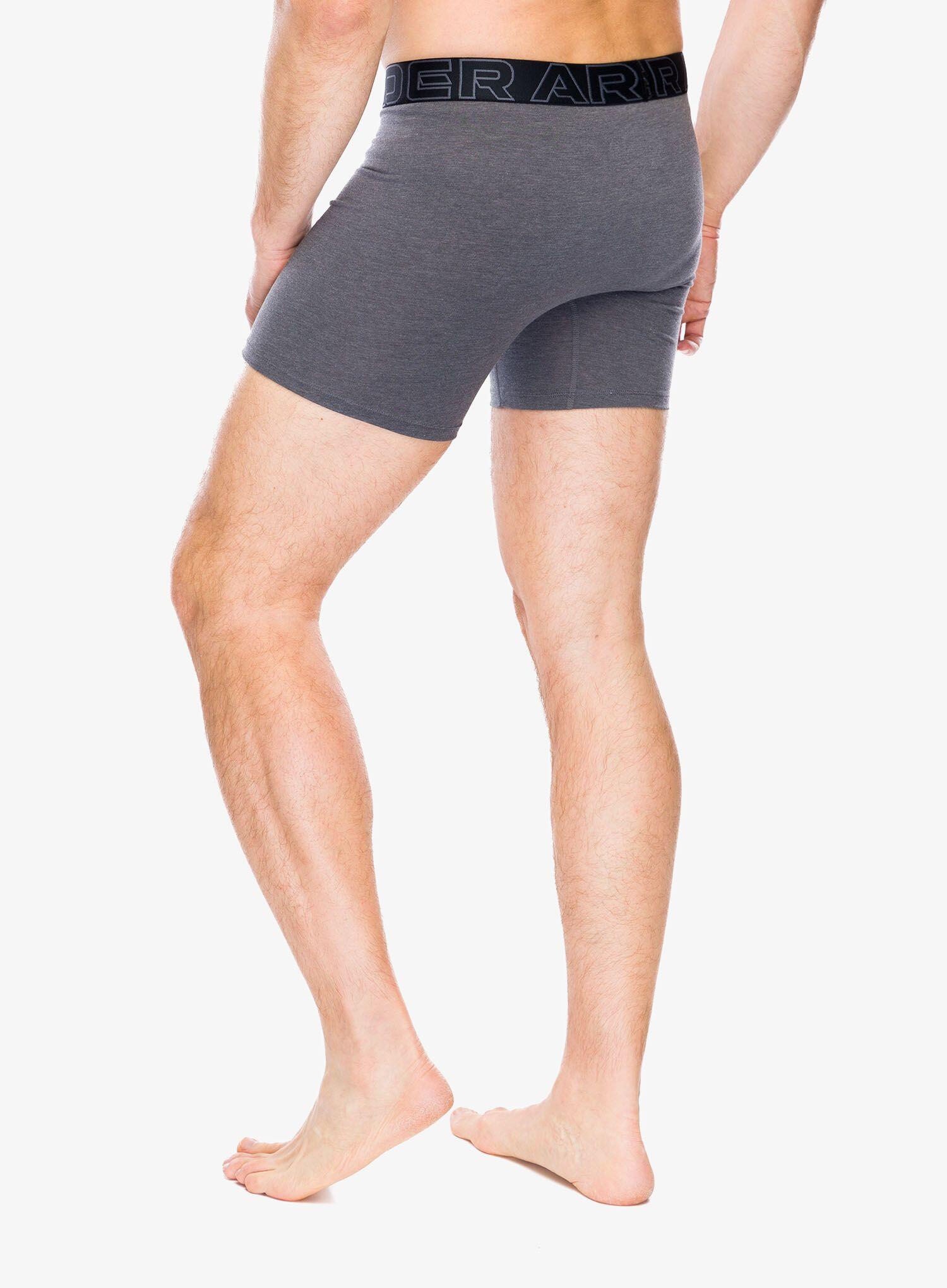 Boxer da uomo Confezione da 3 Under Armour M Perf Cotton 6in Grigio Grigio 5/7
