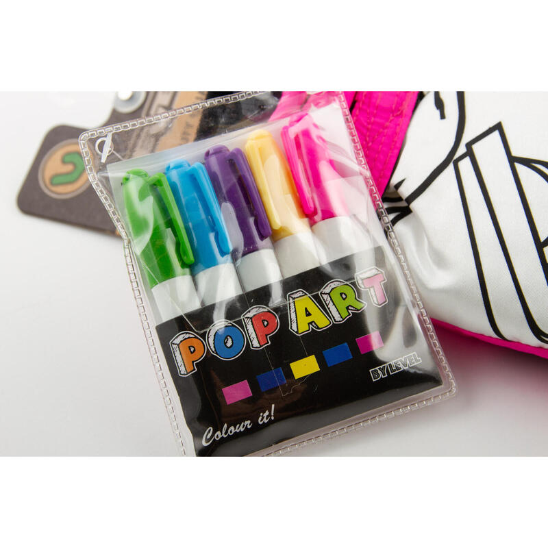 Mănuși de schi Level Pop-Art pentru copii, de iarnă, pentru colorat, roz