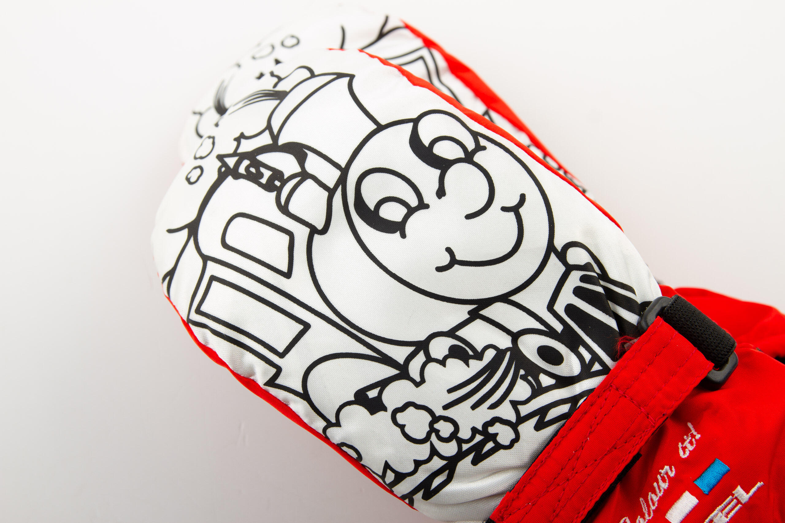 Level Pop-Art skiwinterhandschoenen voor kinderen om in te kleuren 7/7