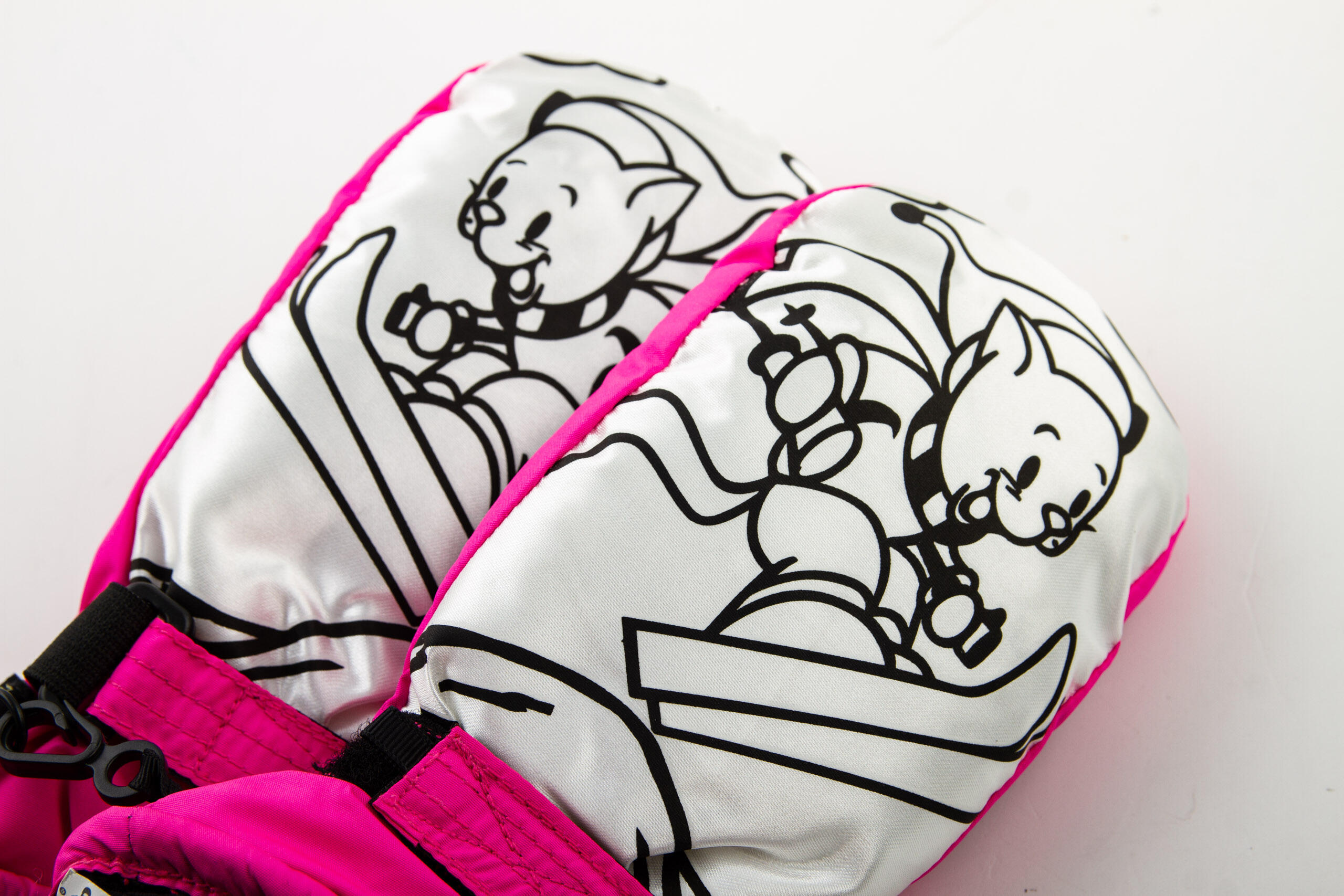 Gants de ski d'hiver pour enfants Level Pop-Art à colorier en rose 3/6