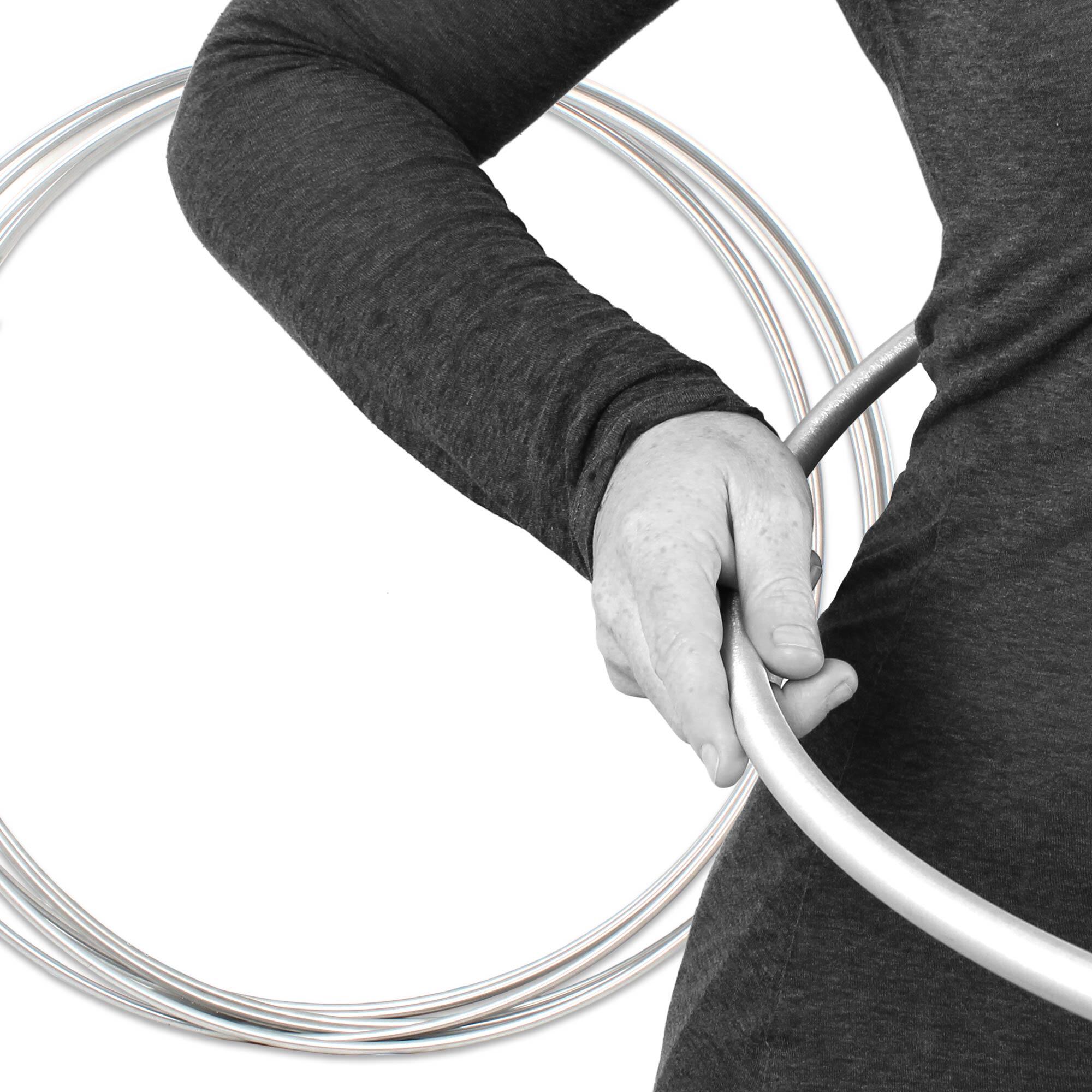 FIRETOYS Polished Aluminium Hula Hoop - 90cm