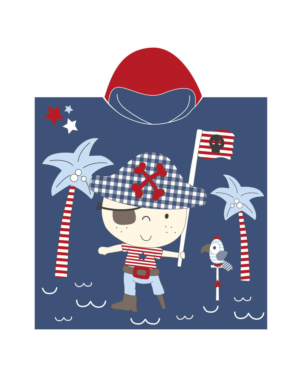 SUN & SURF PONCHO PIRATA PER BAMBINI