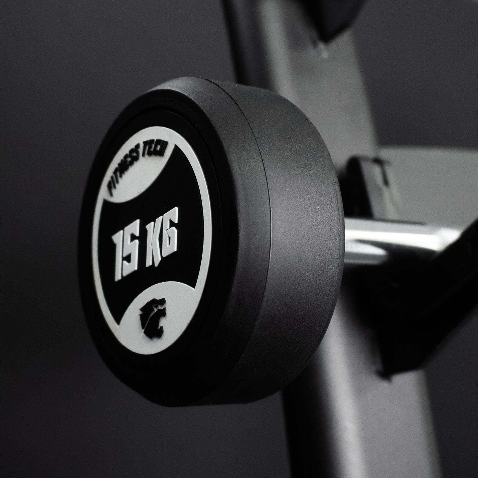 Conjunto de Barras Montadas retas com Rack de 10 a 30 kg Fitness Tech 6/8