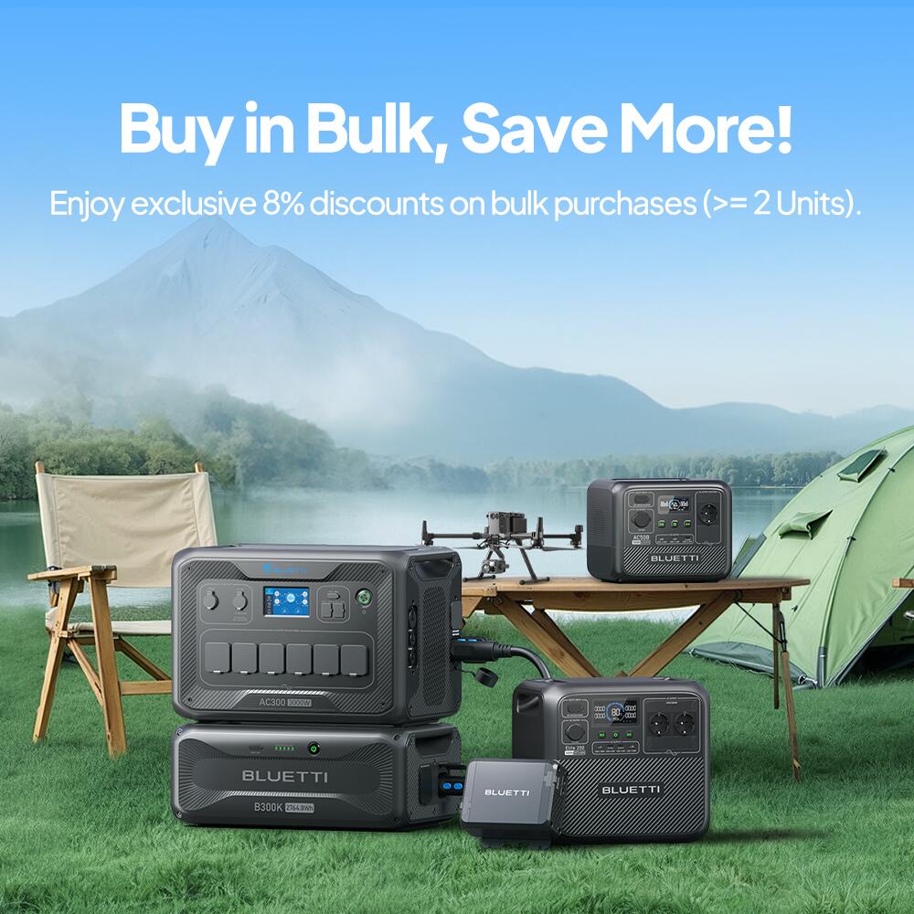 BLUETTI AC300+B300K 3000W/2764,8Wh erweiterbarer Akku, für Camping, Notfall 2/7