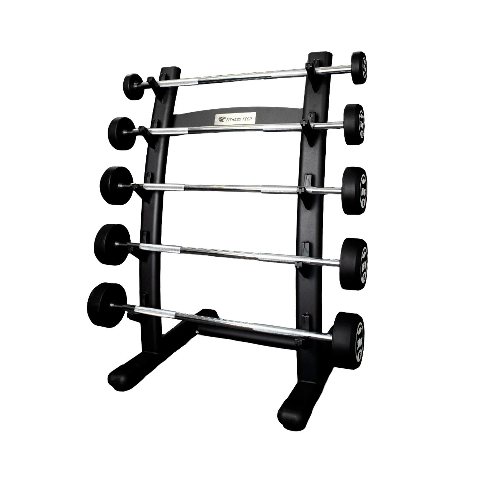 FITNESS TECH Set de Barras Montadas rectas con Rack de 10 a 30 kg Fitness Tech