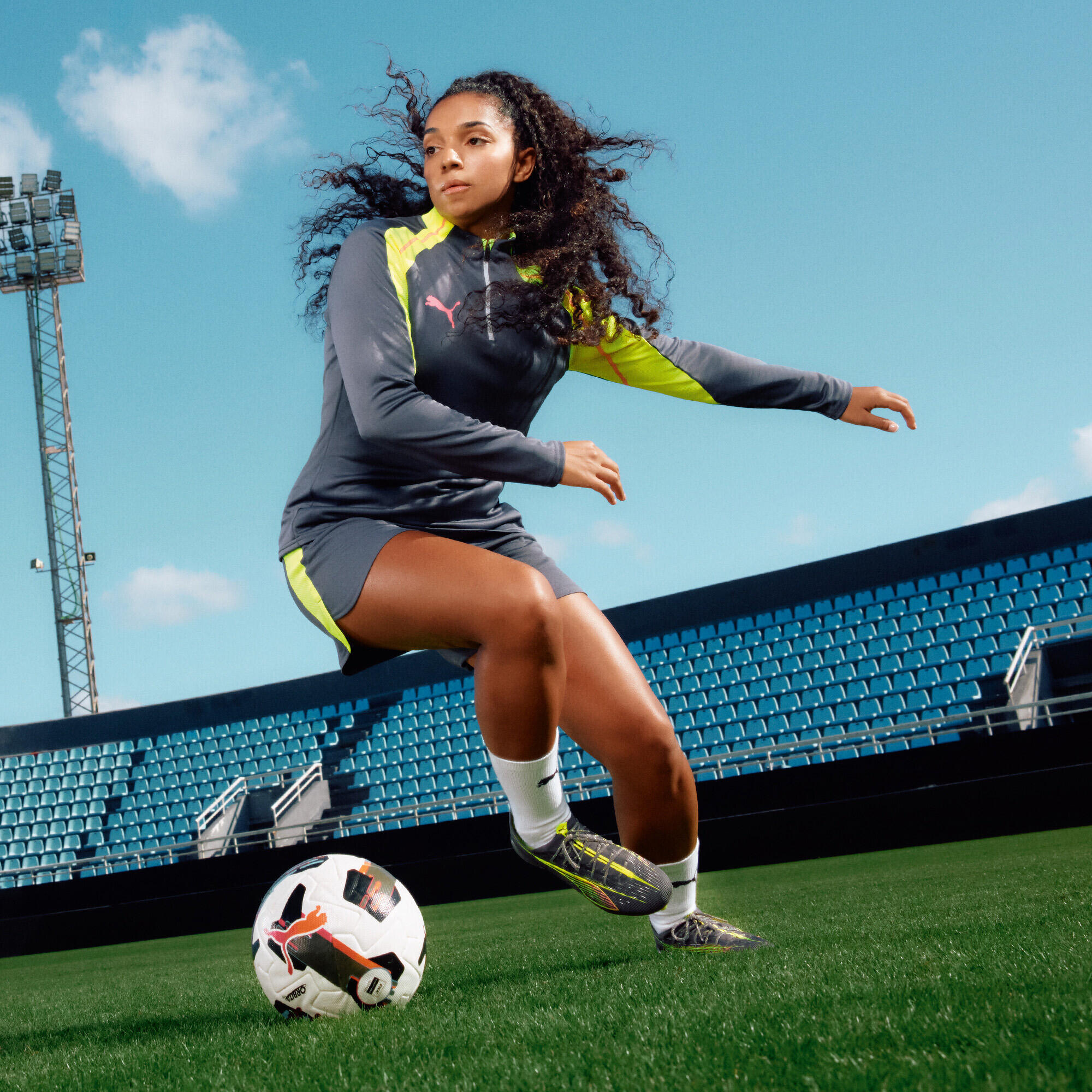 Shorts da calcio IndividualBLAZE da donna PUMA Galactic Gray 5/7