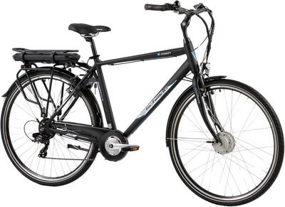 E-Moon 28" city bike a pedalata assistita. nera