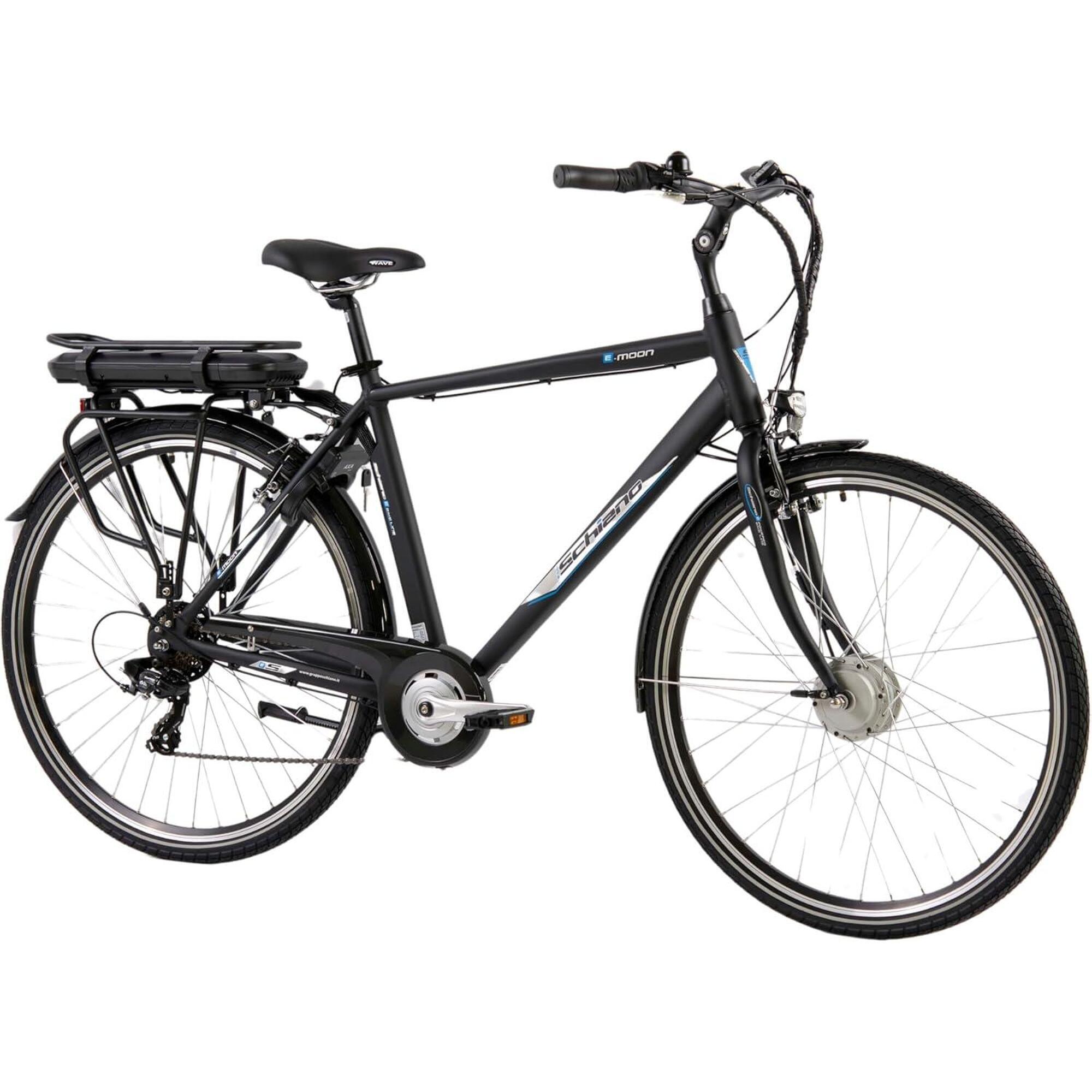 E-Moon 28" bicicleta citadina assistida por pedal, preto