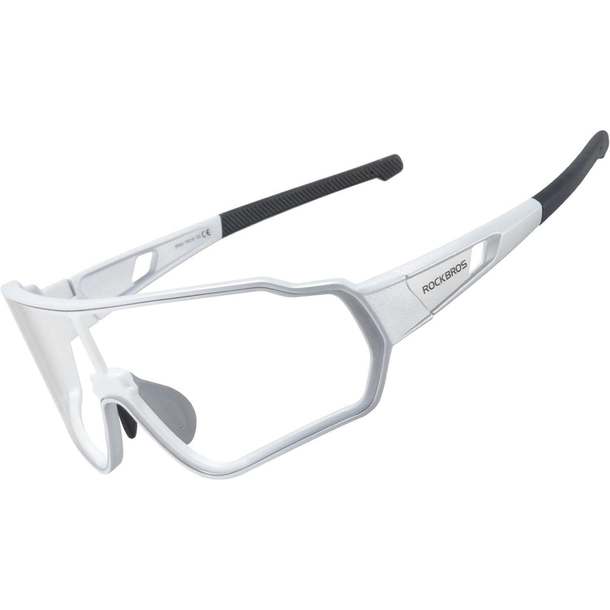 Rockbros - Lunettes Vélo Route Vtt Photochromique Hommes - Lunettes De Soleil - Blanc - No Size - Decathlon