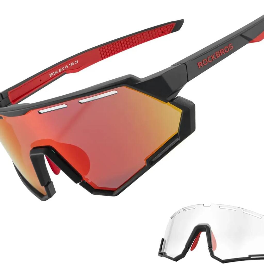 Cycling Glasses with Interchangeable Polarized + Photochromic Lenses