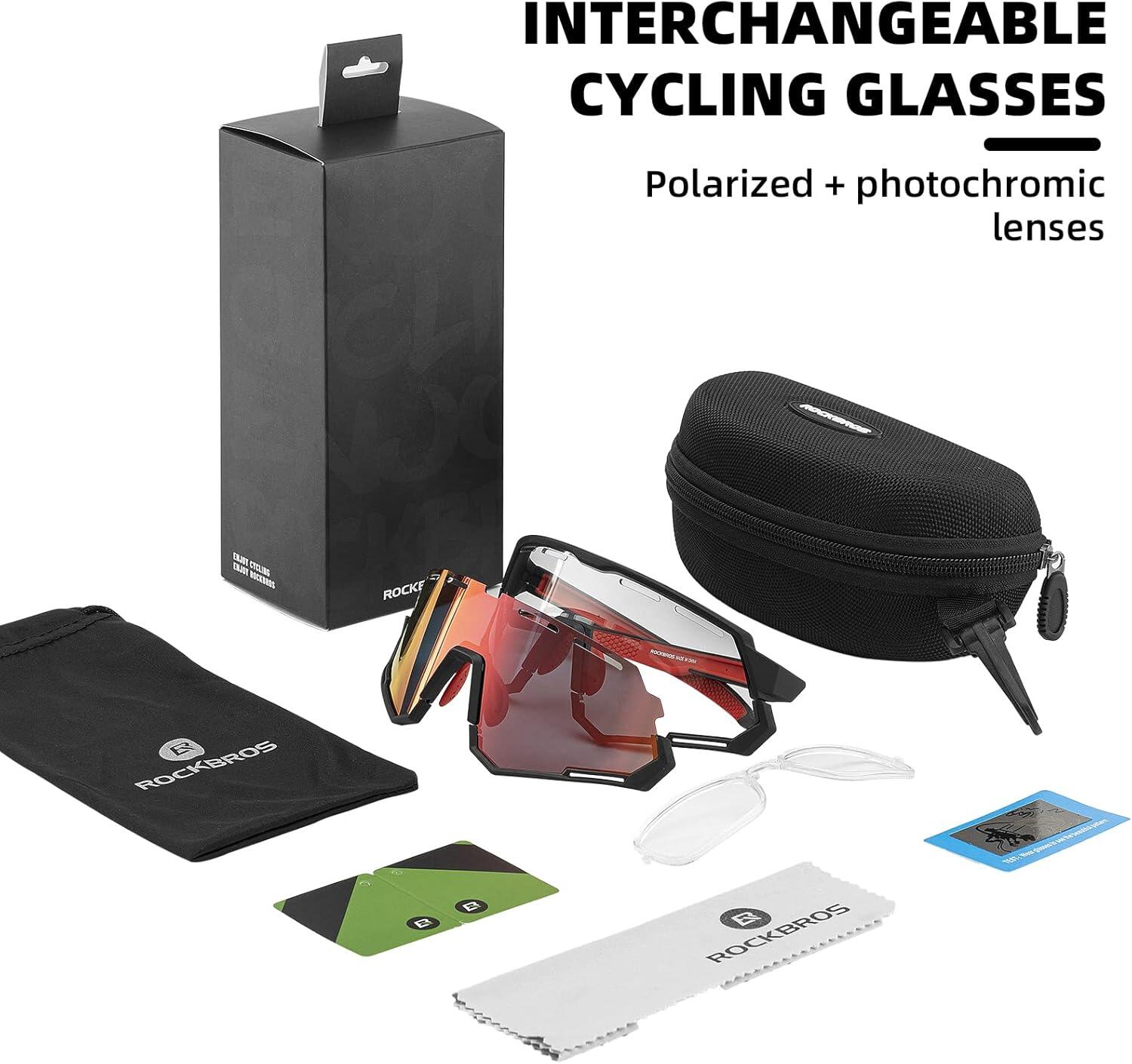 Fietsbril met Verwisselbare Gepolariseerde + Fotochromische Lenzen 7/7