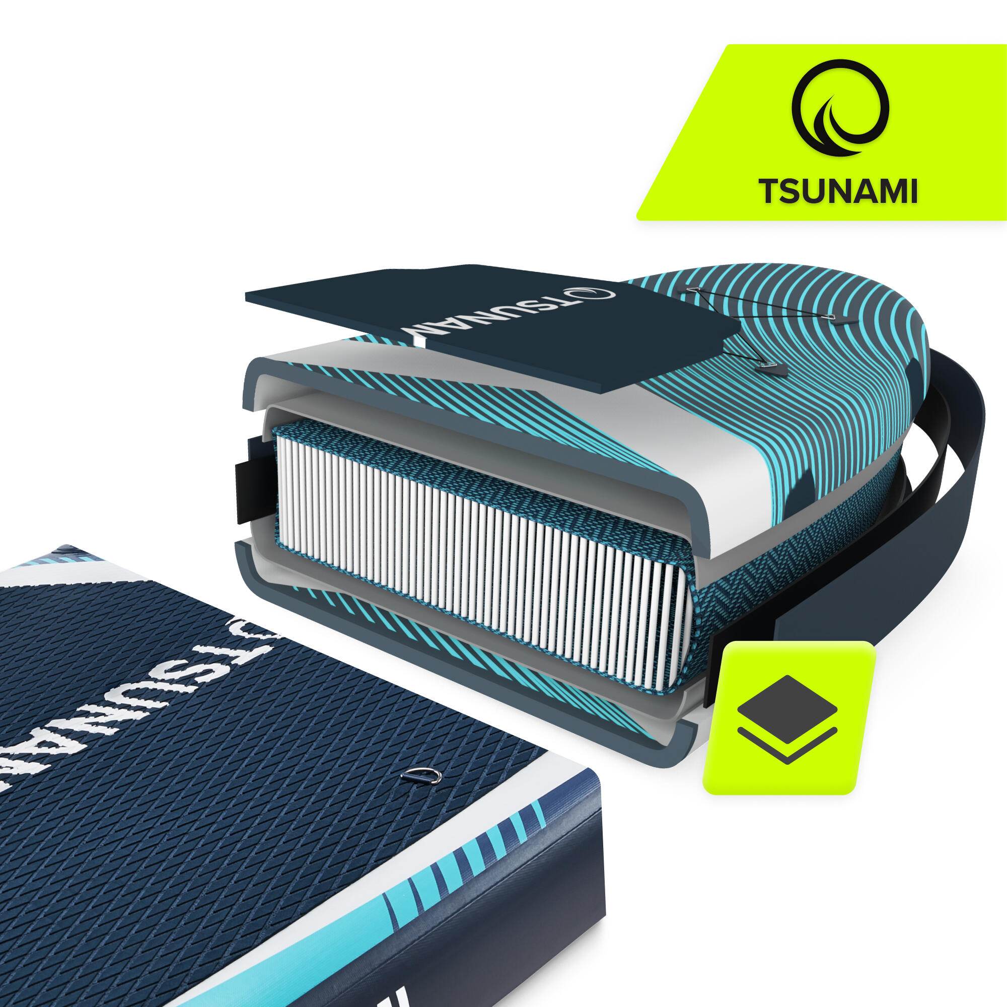 Deska SUP PRO stand up paddle pompowana do pływania all-round TSUNAMI T12 350cm 5/7