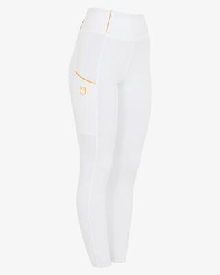 Equestro meisjes slim fit grip legging wit