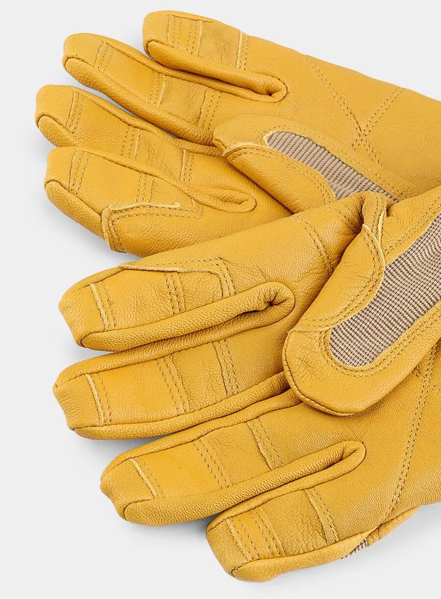 Gants Petzl CORDEX PLUS S cuir chèvre beige renfort paume Velcro 3/5