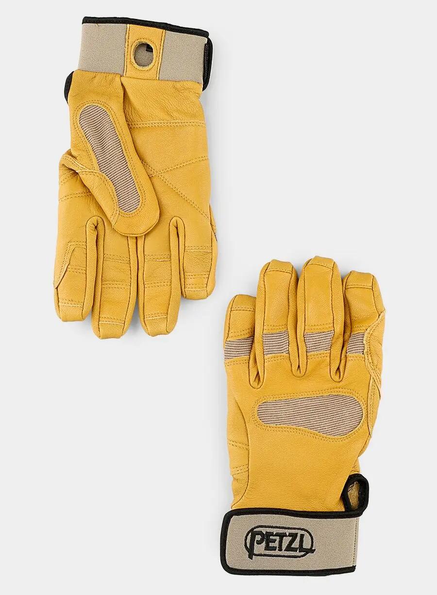 Gants Petzl CORDEX PLUS S cuir chèvre beige renfort paume Velcro 2/5
