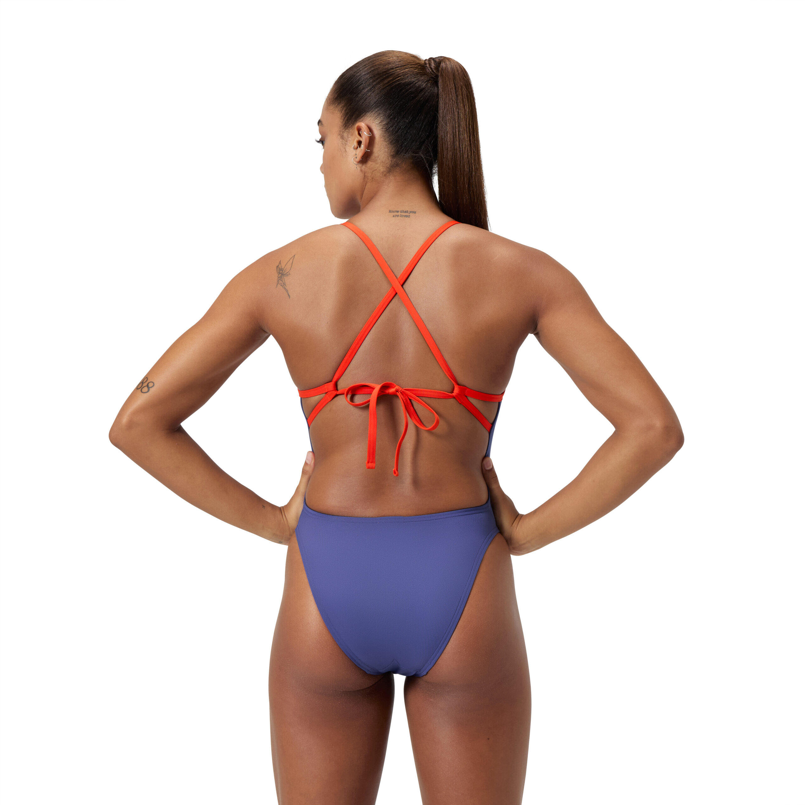 Maillot de bain Speedo Solid Tie Back Bleu 4/7