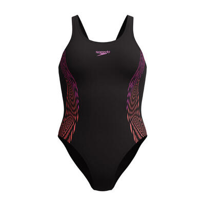 Speedo badpak placement muscleback zwart / paars
