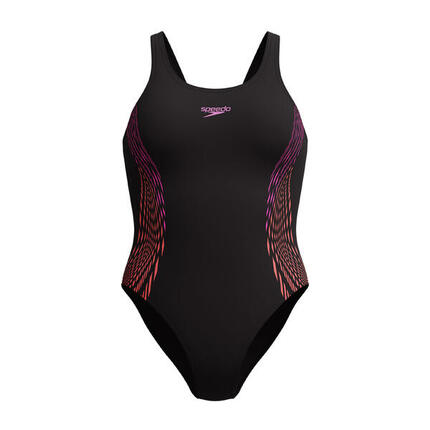 Speedo Badpak Placement Muscleback Zwart / Paars
