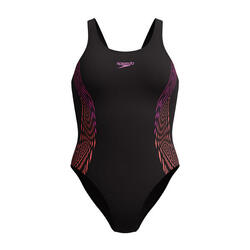 Maillot de bain Speedo Placement Muscleback Noir / Violet