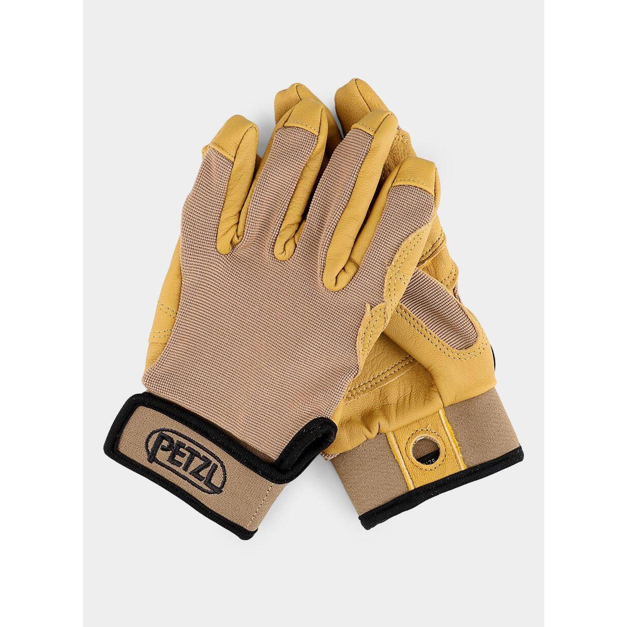 Petzl - Gants Petzl Cordex L Cuir Double Couche Nylon Stretch Poignet Néoprène Velcro - Gants - Jaune - 44 L - Decathlon
