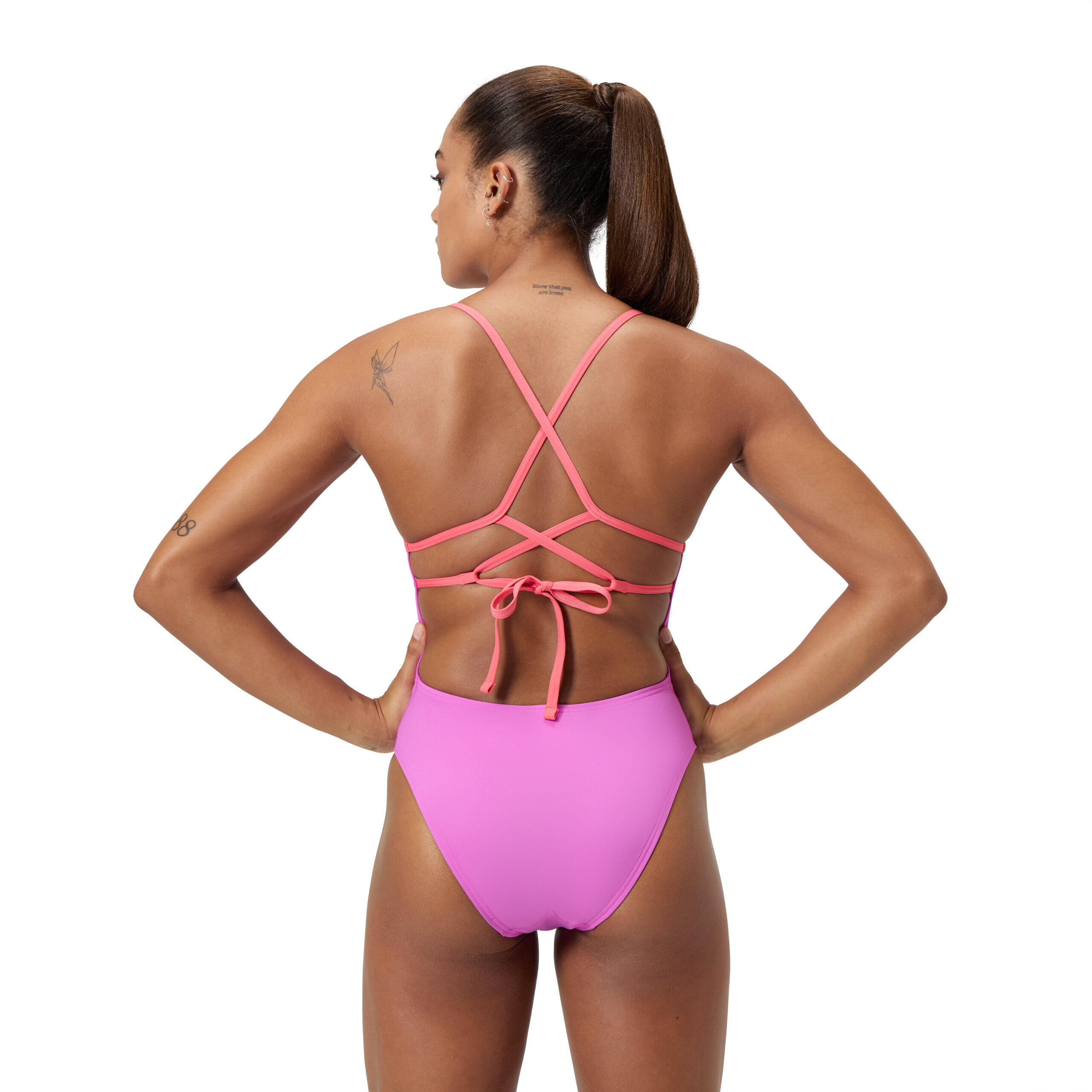 bañador para mujer Speedo End+ Solid Lattice Tie-Back 2/5
