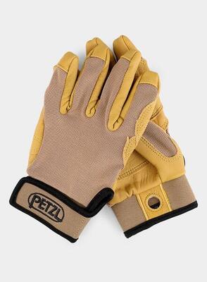 Petzl Cordex M Handschuhe – Leder Doppel-Lage, Nylon Stretch, Neopren-Manschette