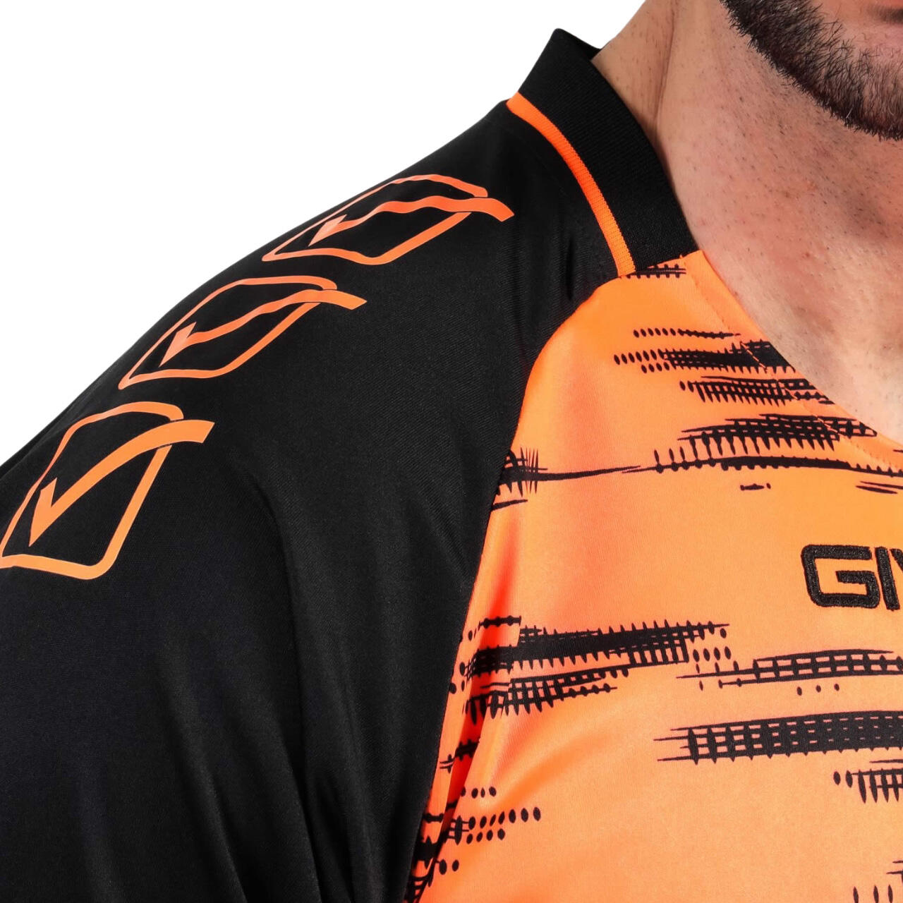 Completi portiere givova arancio fluo/nero 3/4