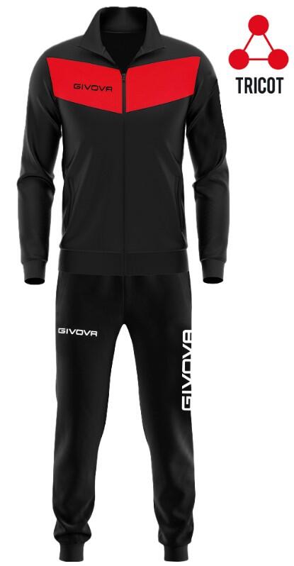 Conjunto Desportivo Givova Visa Triacetato Vermelho/preto 2xl 5/5