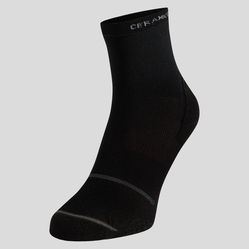 Odlo Micro Crew Ceramicool Reflective Socks Black